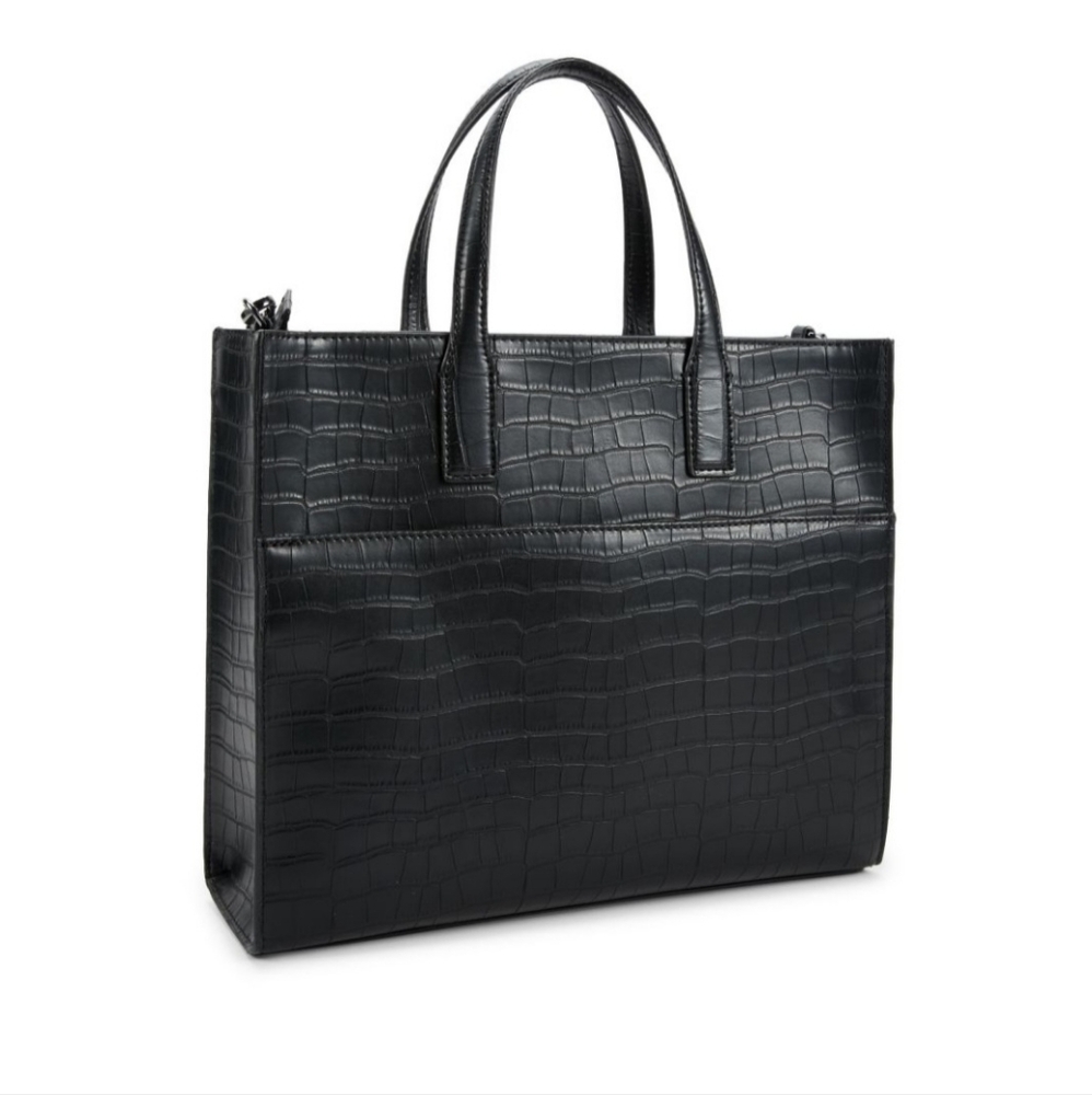 Karl Lagerfeld Black Tote Bag Croc - Picture 3 of 4